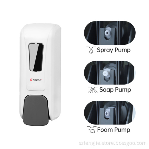 ABS Plastic Manual Soap Dispenser for Toilet Seat Sanitization, 400ml Capacity
